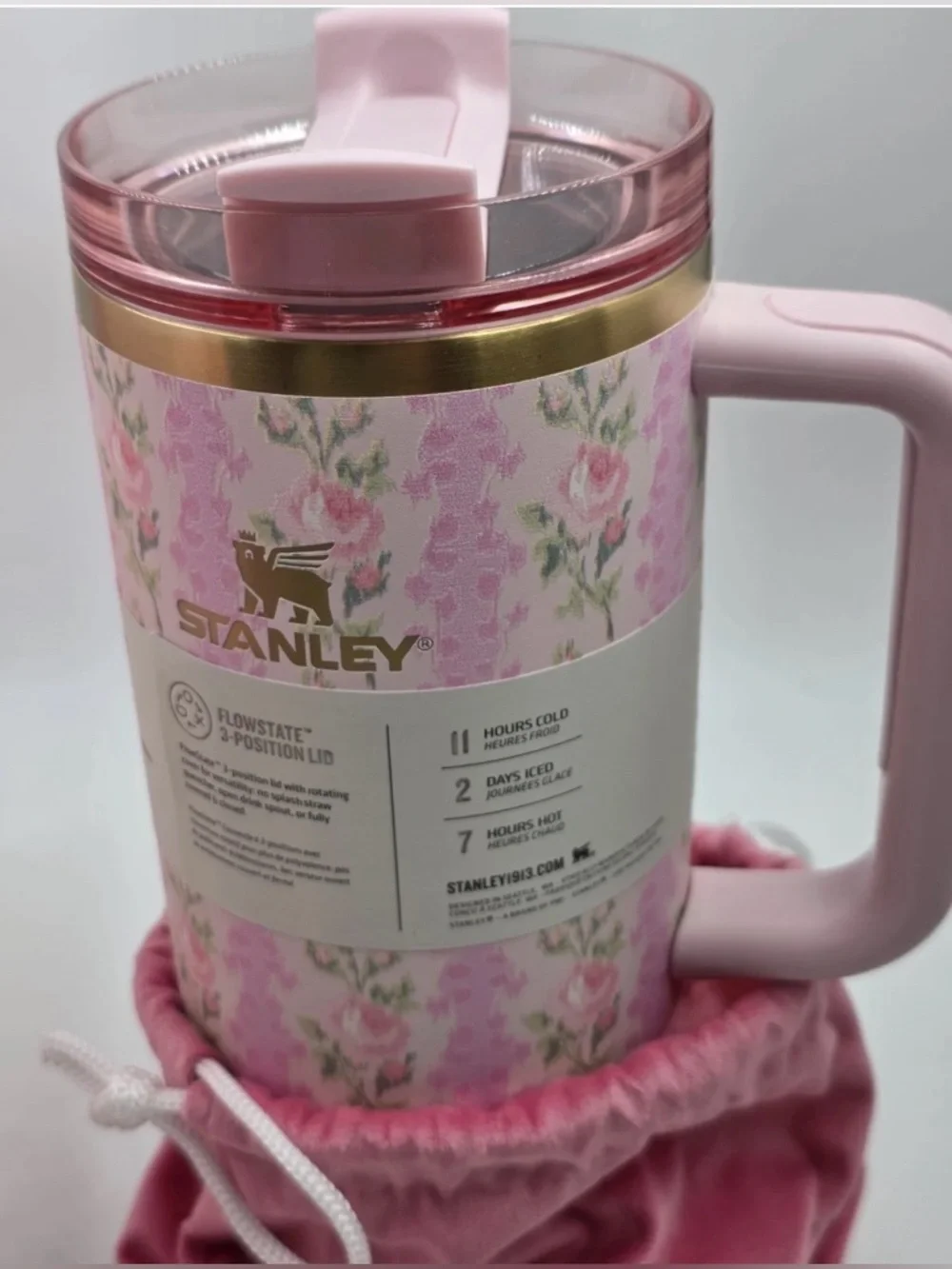 Stanley X Love Shack Fancy 40oz Quencher Tumbler  Blooming Heirloom Edition NIB - Picture 3 of 8